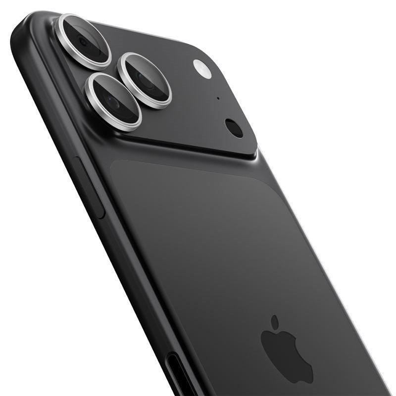 iPhone 17 Pro / 17 Pro Max / 16 Pro / 16 Pro Max / 15 Pro / 15 Pro Max / 14 Pro / 14 Pro Max Spigen Glass tR EZ Fit Optik Pro Kameraglas - 2 stk - Sølv
