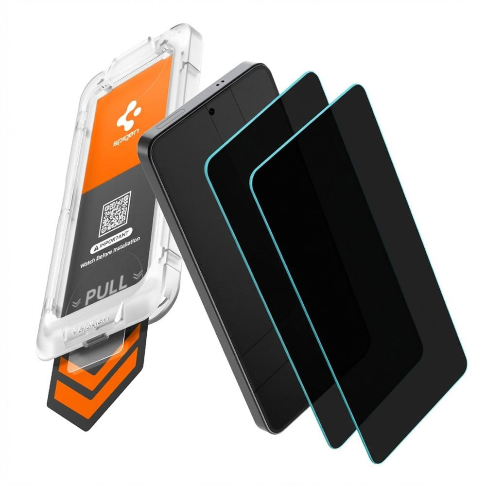 Spigen Samsung Galaxy S26 Glass tR EZ Fit Pro HD Skærmglas - Privacy - 2 stk - Gennemsigtig
