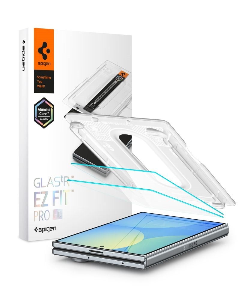 Spigen Samsung Galaxy Z Fold8 Glass tR EZ Fit Pro HD Skærmglas - 2 stk - Gennemsigtig