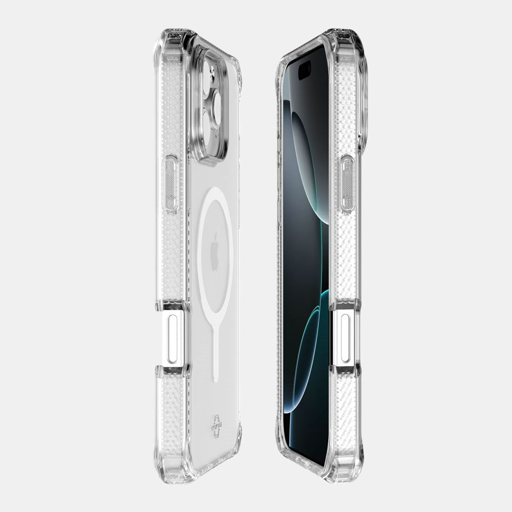 iPhone 16 Pro ITSKINS Hybrid MagClear Case - MagSafe Kompatibel - Gennemsigtig