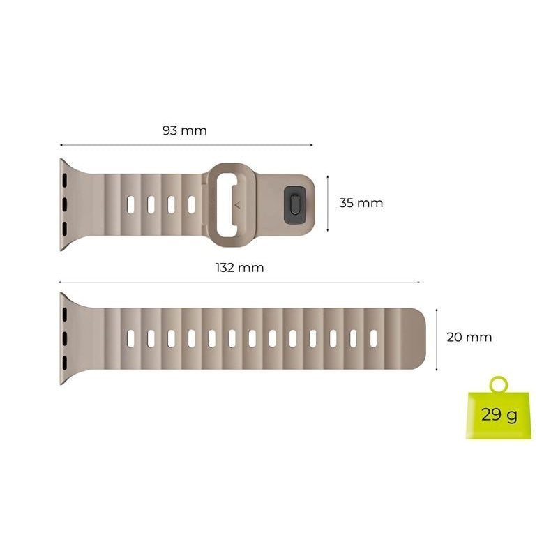 Mobile Origin Apple Watch (44/SE/45/46/49 mm) Urrem - Beige