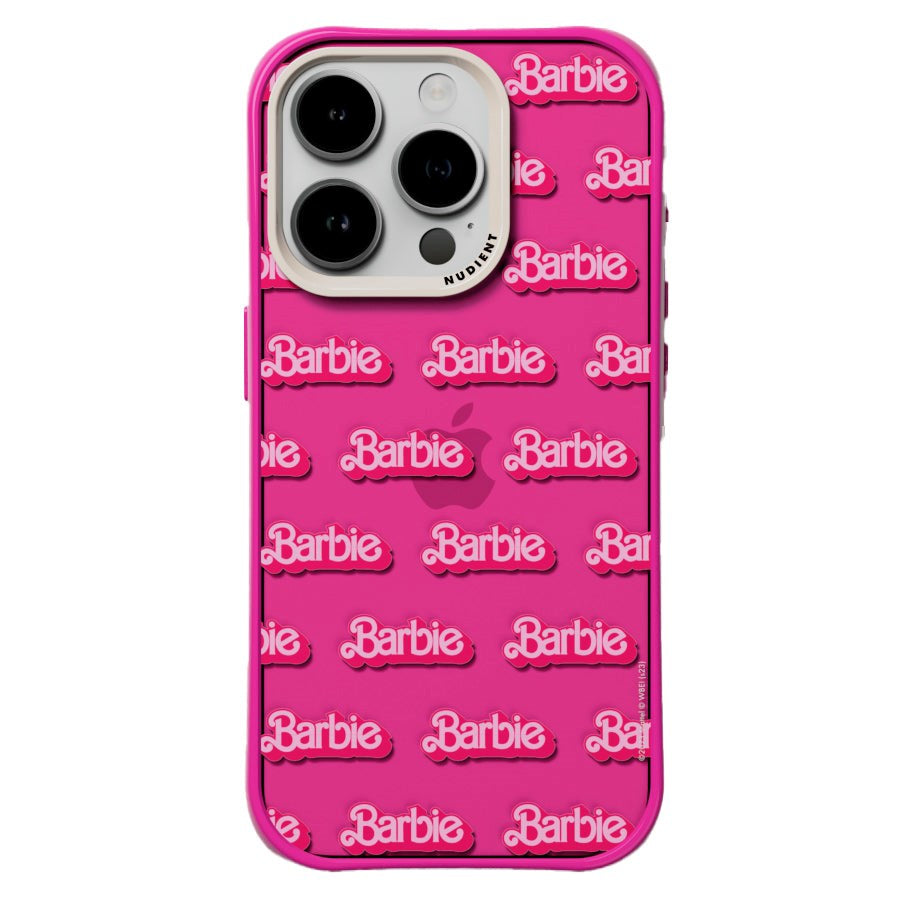 Nudient Form Case iPhone 15 Pro Bagside Cover - Barbie Grid