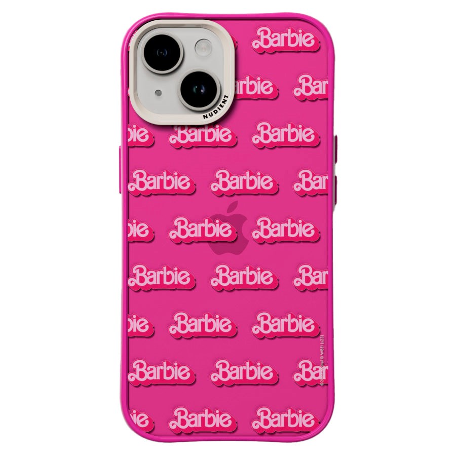 Nudient Form Case iPhone 15 Bagside Cover - Barbie Grid