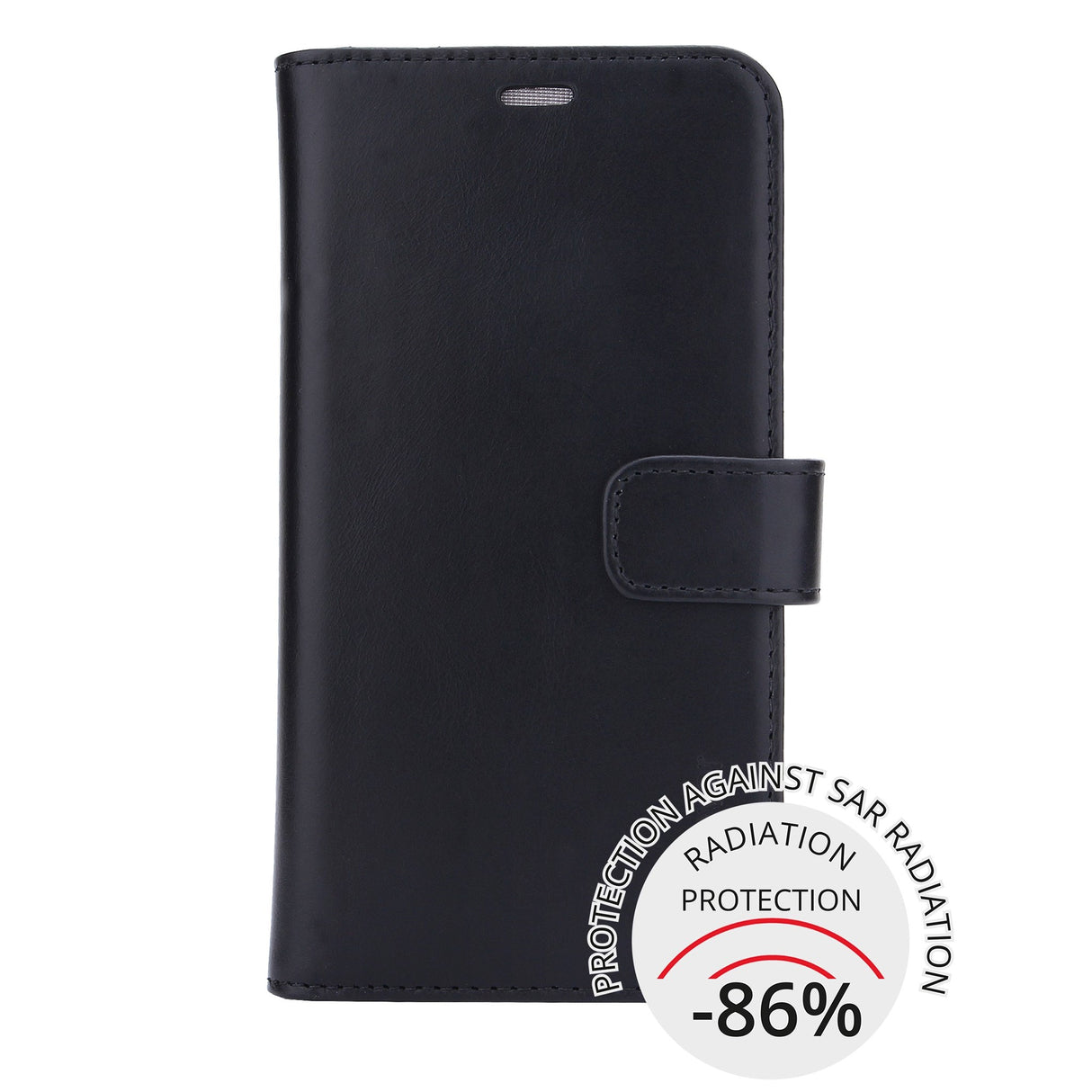 RadiCover 2-in-1 - Samsung S20+ (Plus) - Ægte Læder Cover - 86% Strålingsbeskyttelse - Sort