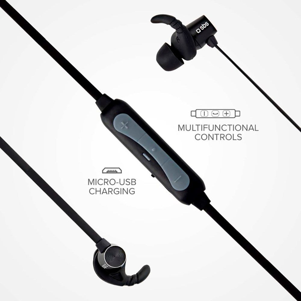 SBS BT501 Magnetisk Bluetooth In-Ear Multipoint Høretelefoner - Sort