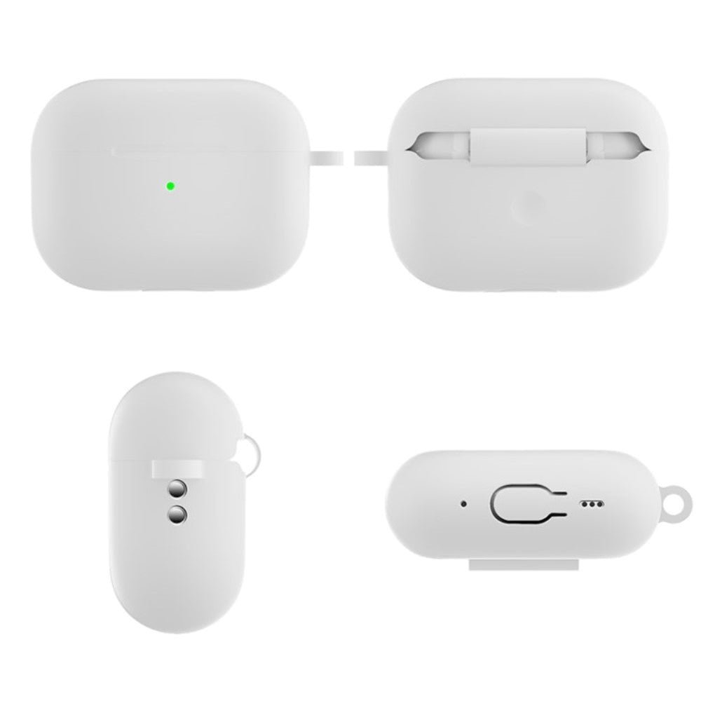 Apple Airpods Pro 2nd Gen (2022) Silikone Cover m. Hage - Hvid