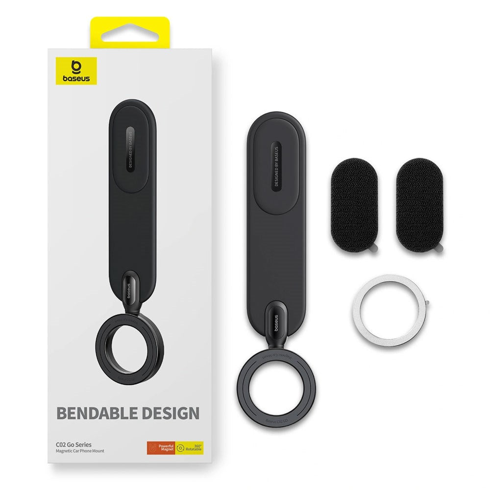 Baseus C02 Go Mobilholder til Bil til Instrumentbrættet - MagSafe Kompatibel - Sort