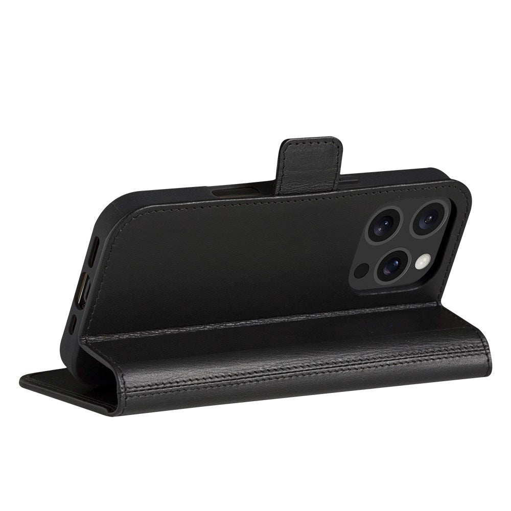 iPhone 16 Pro dbramante1928 Copenhagen Slim Ægte Læder Flip Cover m. Pung - Black