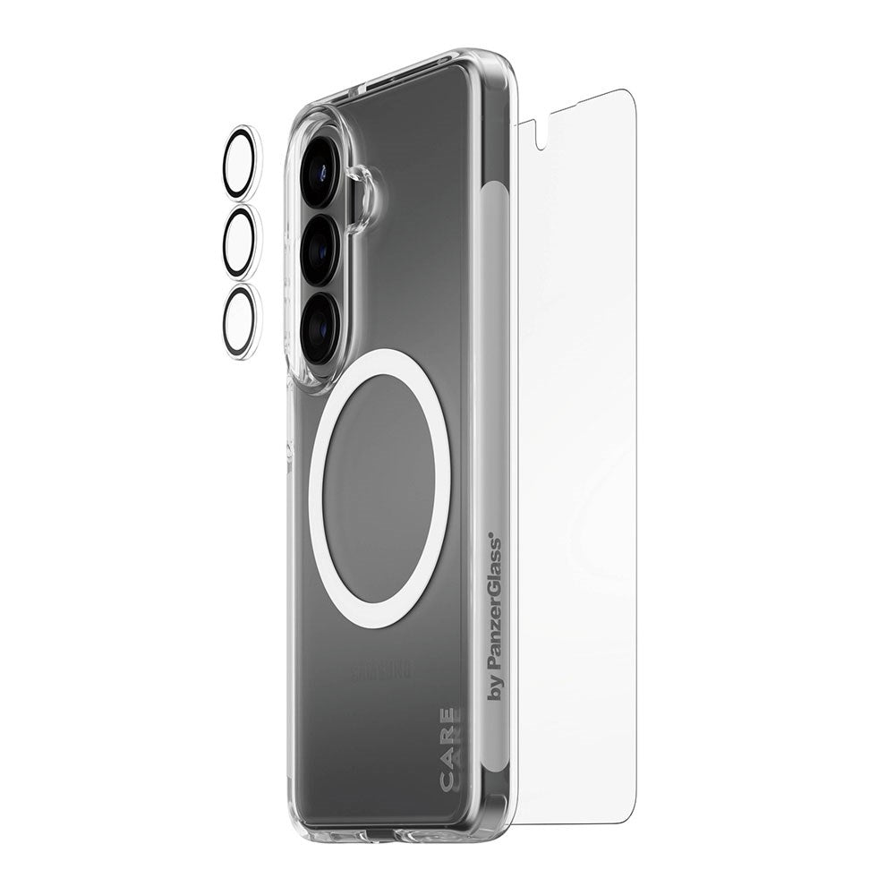 Samsung Galaxy S26 Urban Combat 3-in-1 Bundle inkl. Cover / Skærmbeskyttelse / Kamerabeskyttelse - Qi Kompatibel - Gennemsigtig