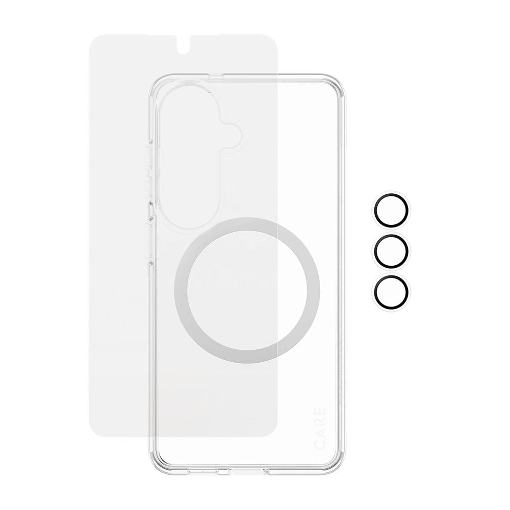 Samsung Galaxy S26 Urban Combat 3-in-1 Bundle inkl. Cover / Skærmbeskyttelse / Kamerabeskyttelse - Qi Kompatibel - Gennemsigtig