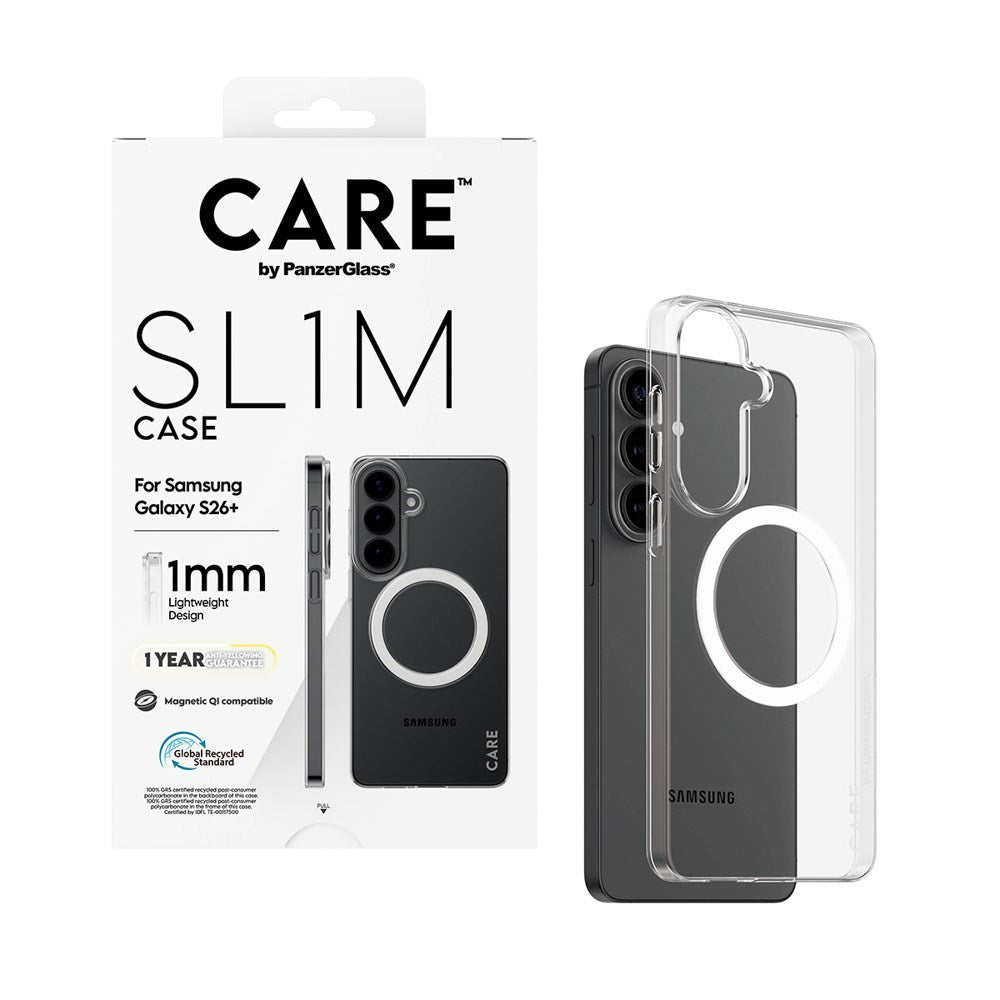 Samsung Galaxy S26+ (Plus) CARE by PanzerGlass SL1M Cover - Gennemsigtig