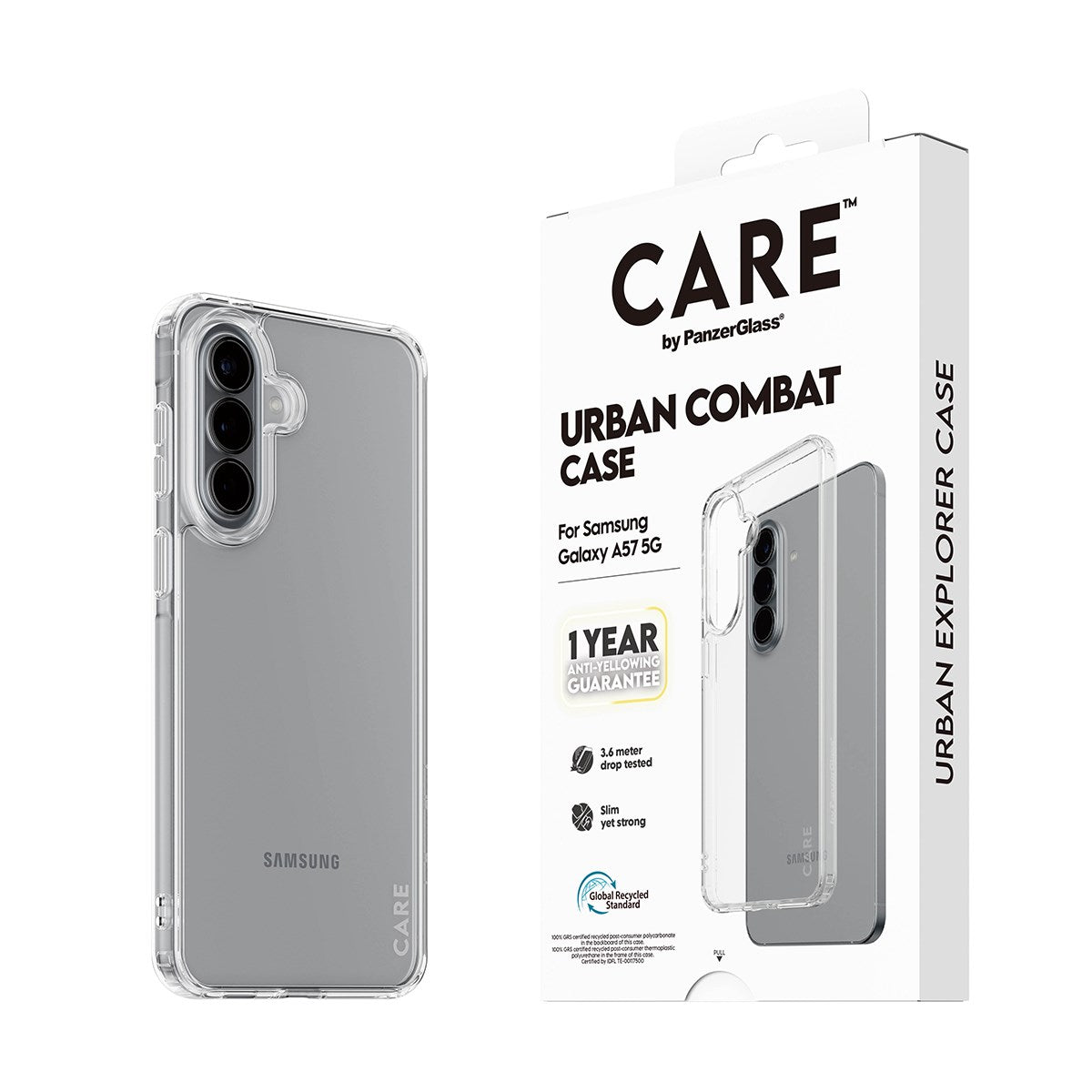 Samsung Galaxy A57 CARE by PanzerGlass Urban Combat Cover - Transparent