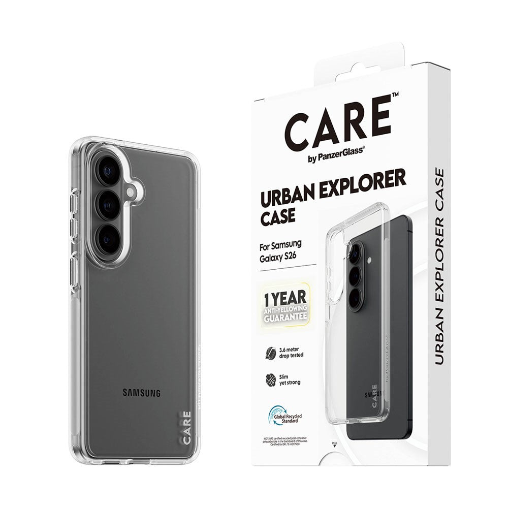 Samsung Galaxy S26 CARE by PanzerGlass Urban Explorer Cover - Gennemsigtig