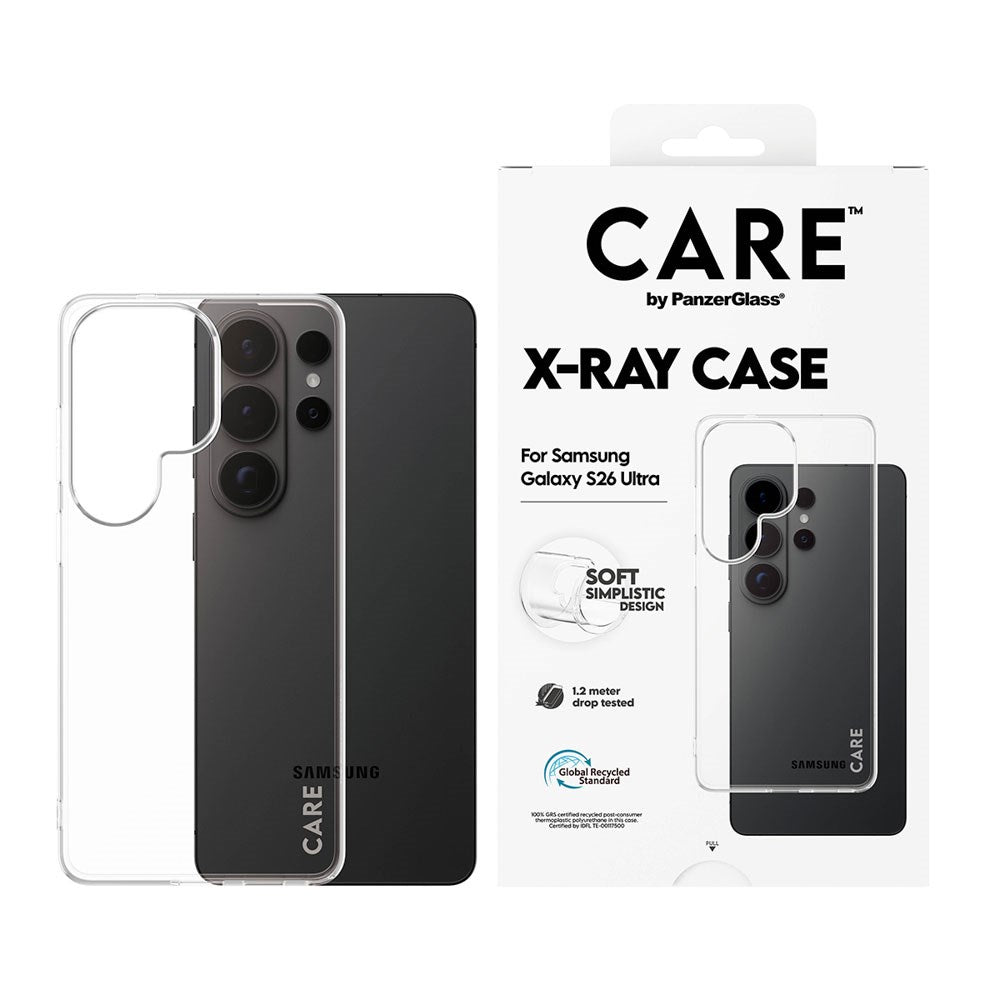 Samsung Galaxy S26 Ultra CARE by PanzerGlass Fashionable X-Ray Soft Basic Cover - Transparent