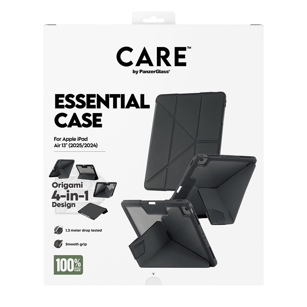 iPad Air 13" (2026 / 2025 / 2024) Care by PanzerGlass Essential Cover - Ståfunktion - Sort