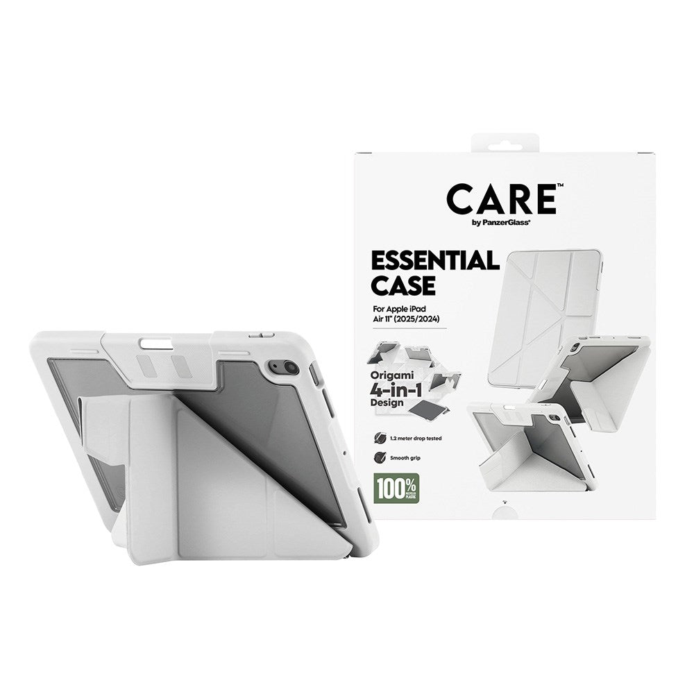 iPad Air 11" (2026 / 2025 / 2024) Care by PanzerGlass Essential Cover - Ståfunktion - Grå