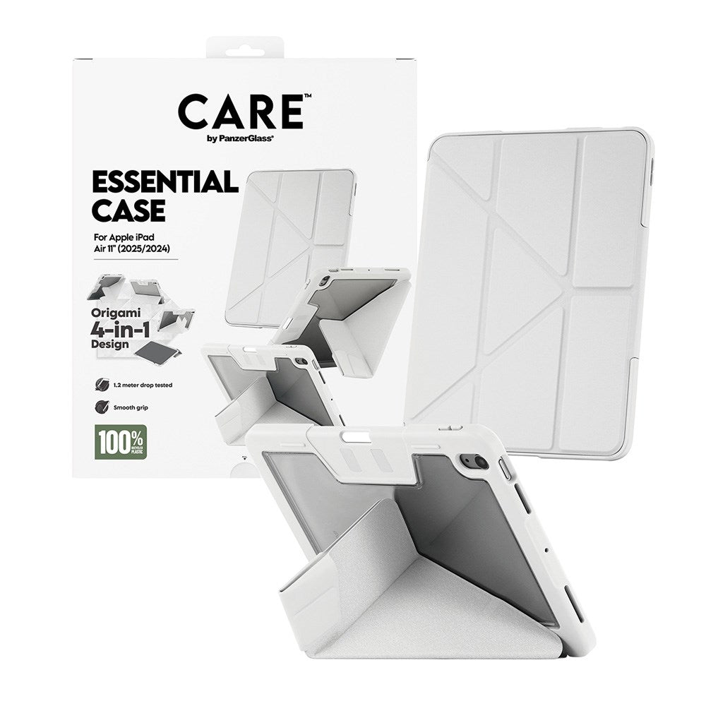 iPad Air 11" (2026 / 2025 / 2024) Care by PanzerGlass Essential Cover - Ståfunktion - Grå