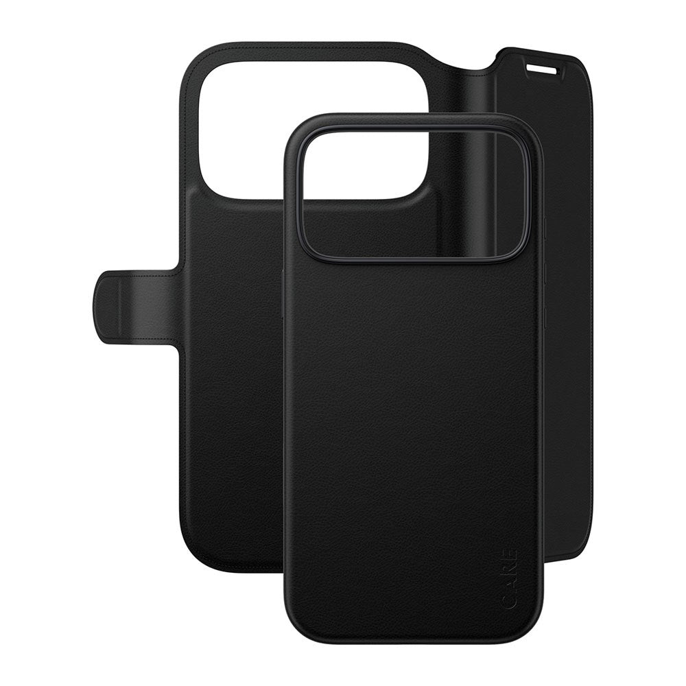 iPhone 18 Pro Max / 17 Pro Max CARE by PanzerGlass Feature Tango 2-in-1 Flipcover m. Pung - MagSafe Kompatibel - Sort