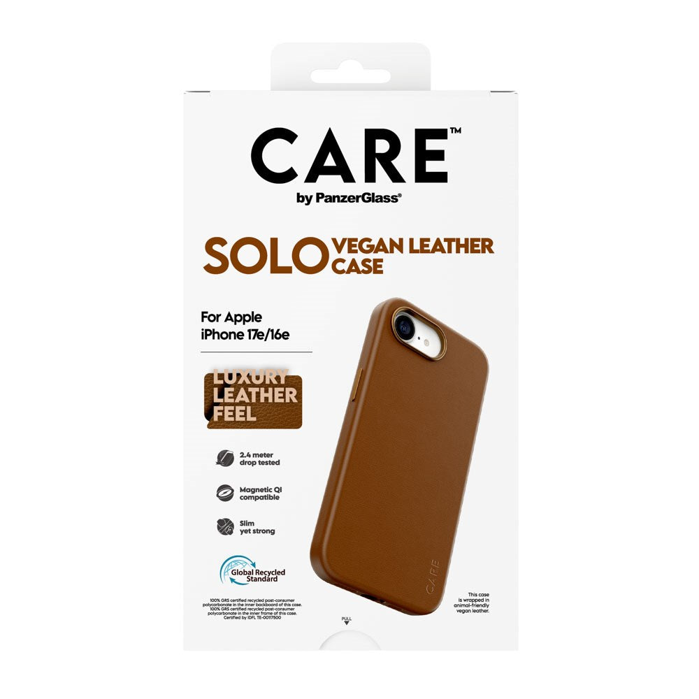 iPhone 17e / 16e CARE by PanzerGlass SOLO Cover - Brun