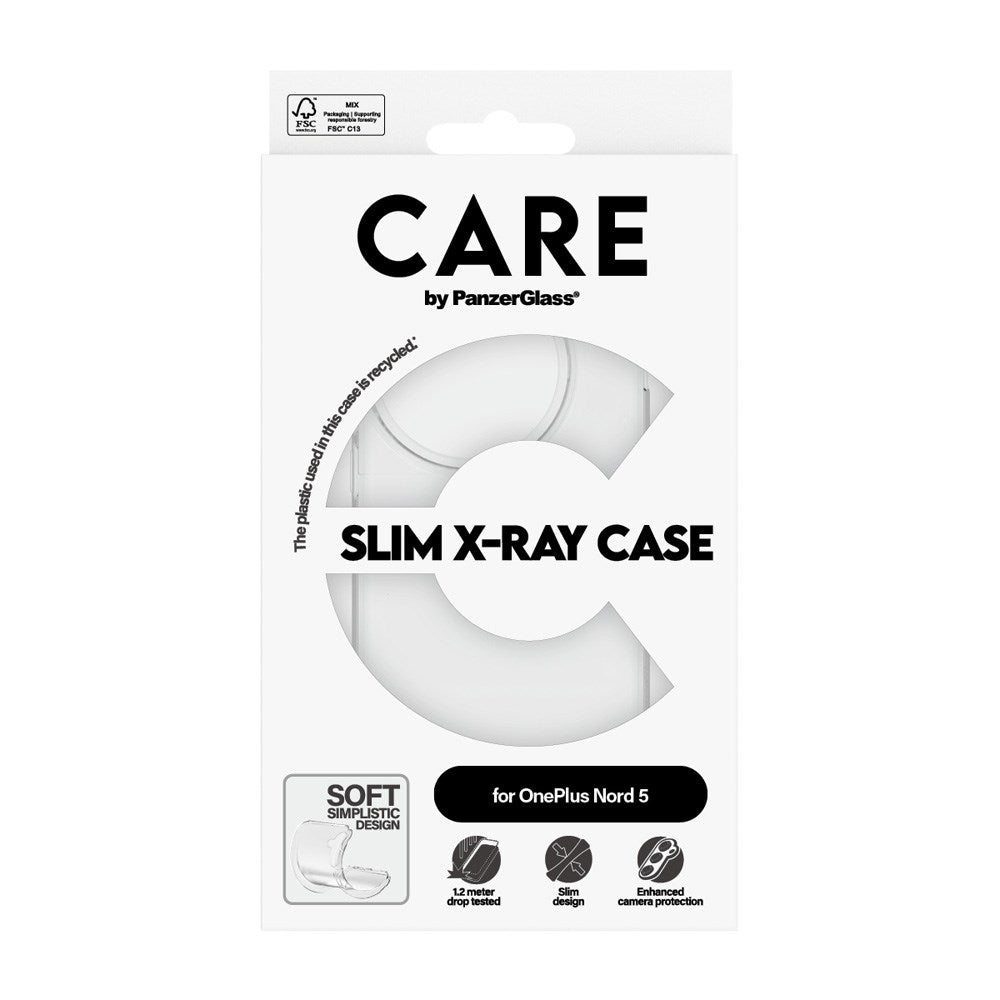 OnePlus Nord 5 CARE by PanzerGlass FASHION X-Ray Soft Basic Mobil Cover - Transparent
