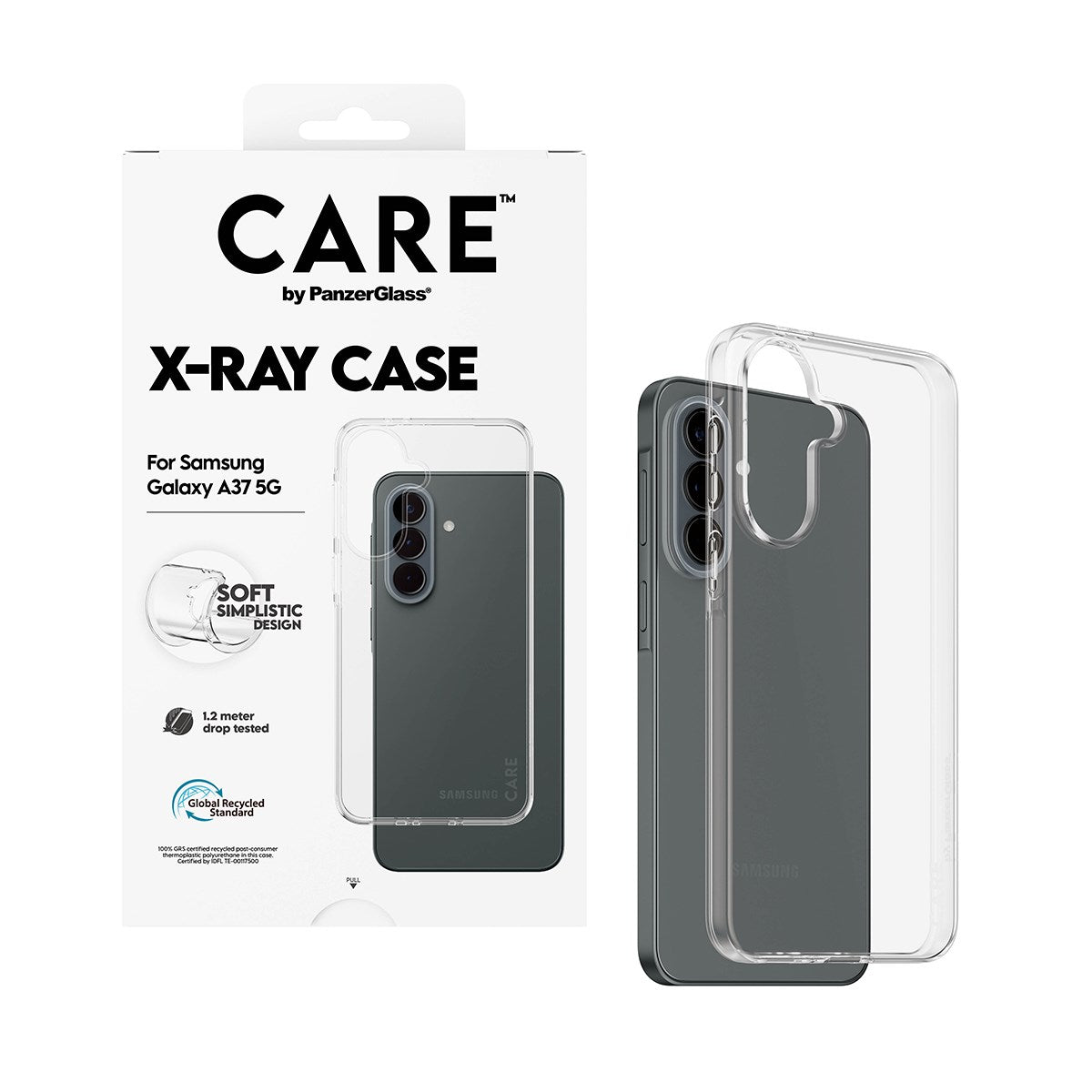 Samsung Galaxy A37 CARE by PanzerGlass Slim X-Ray Bagside Cover - Gennemsigtig