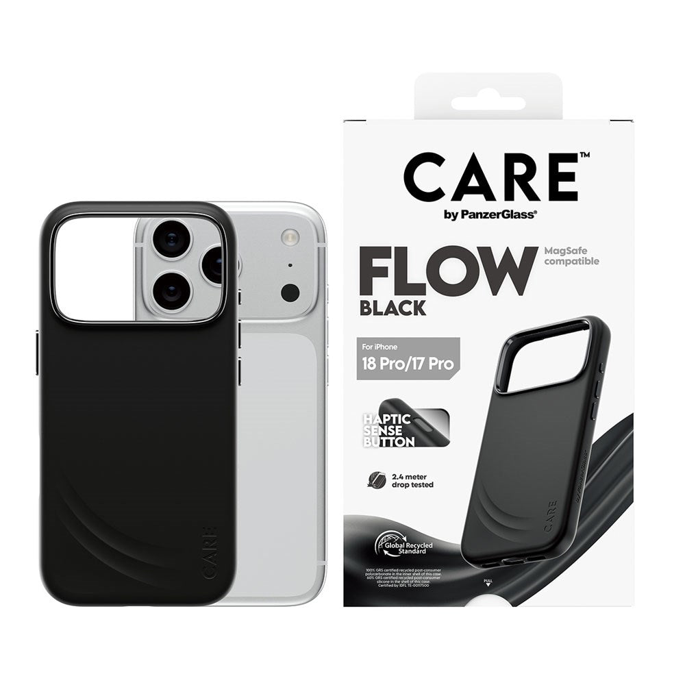 iPhone 18 Pro / 17 Pro CARE by PanzerGlass Feature Flow Mobil Cover - MagSafe Kompatibel - Sort