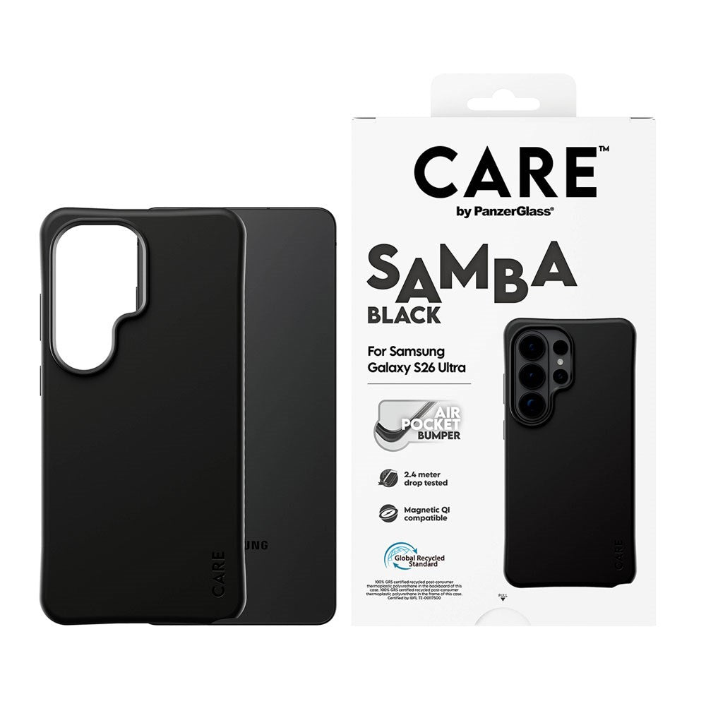 Samsung Galaxy S26 Ultra CARE by PanzerGlass Fashionable Samba Mobil Cover - Qi Kompatibel - Sort