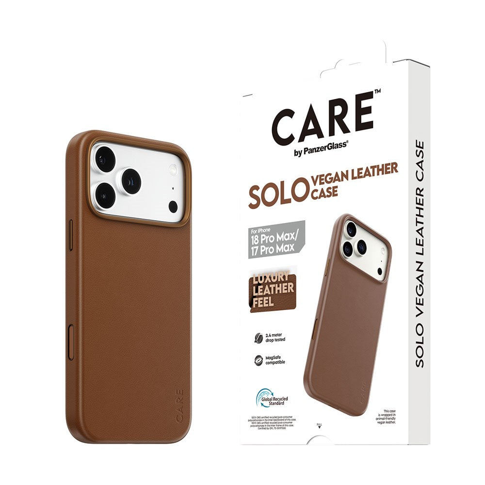iPhone 18 Pro Max / 17 Pro Max CARE by PanzerGlass SOLO Cover - MagSafe Kompatibel - Brun