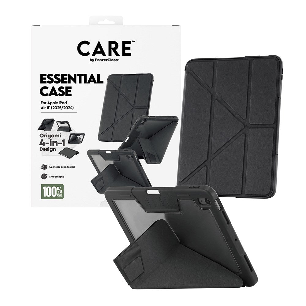 iPad Air 11" (2026 / 2025 / 2024) Care by PanzerGlass Essential Cover - Ståfunktion - Sort