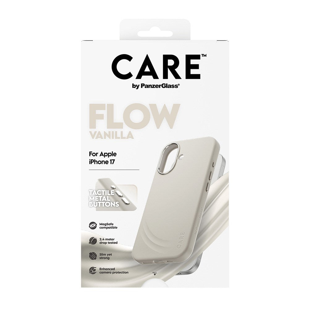 CARE by PanzerGlass iPhone 17 Feature Flow Mobil Cover - MagSafe Kompatibel - Vanilla