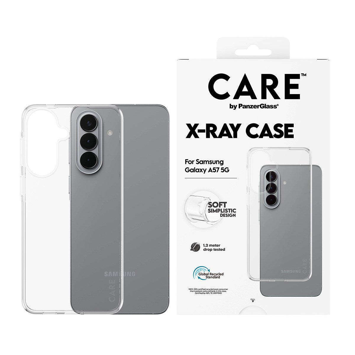 Samsung Galaxy A57 CARE by PanzerGlass Slim X-Ray Bagside Cover - Gennemsigtig