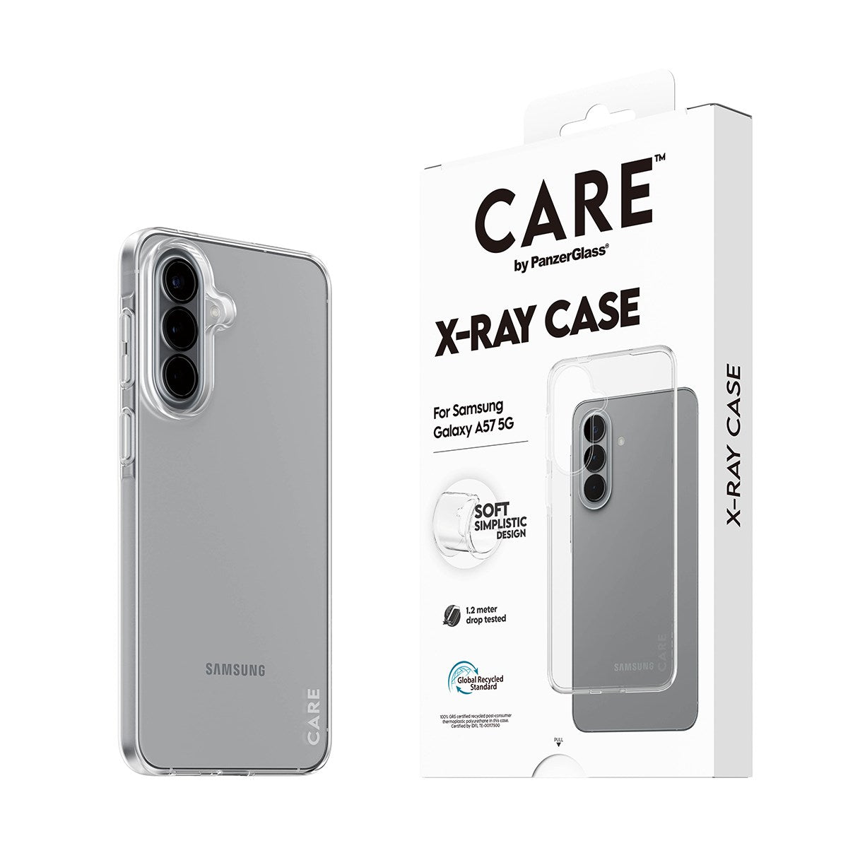Samsung Galaxy A57 CARE by PanzerGlass Slim X-Ray Bagside Cover - Gennemsigtig