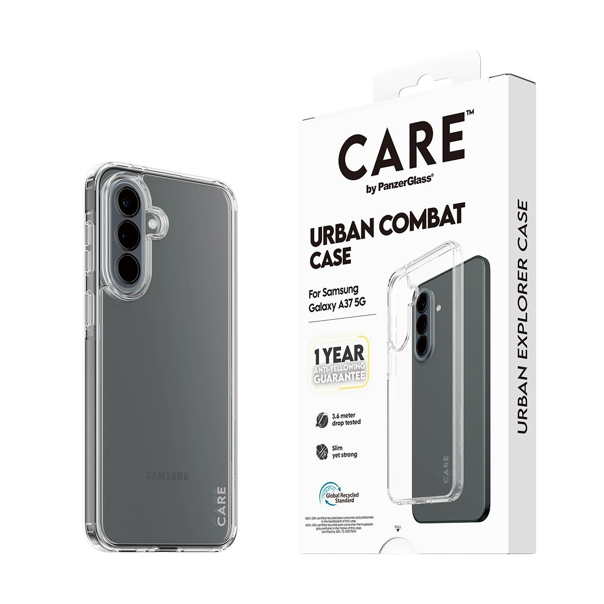 Samsung Galaxy A37 CARE by PanzerGlass Urban Combat Cover - Transparent