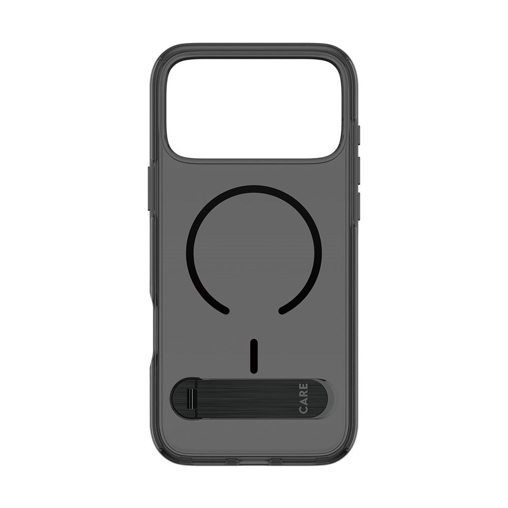 iPhone 18 Pro Max / 17 Pro Max CARE by PanzerGlass Feature Kickstand Cover - MagSafe Kompatibel - Sort / Gennemsigtig