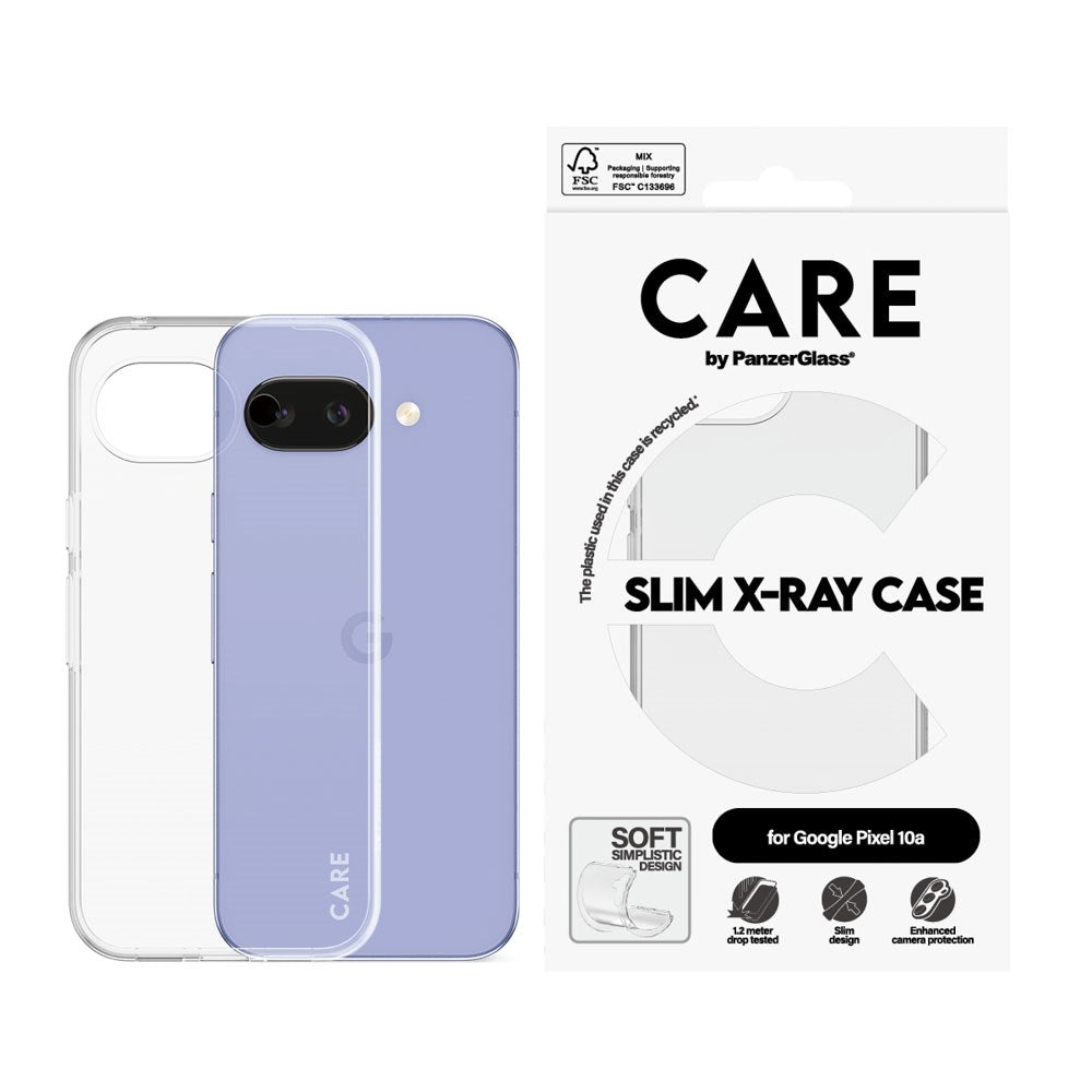 Google Pixel 10a CARE by PanzerGlass Slim X-Ray Bagside Cover - Gennemsigtig