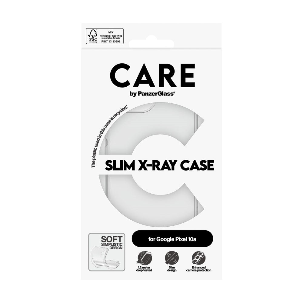 Google Pixel 10a CARE by PanzerGlass Slim X-Ray Bagside Cover - Gennemsigtig