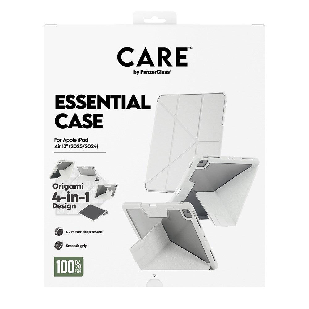 iPad Air 13" (2026 / 2025 / 2024) Care by PanzerGlass Essential Cover - Ståfunktion - Grå