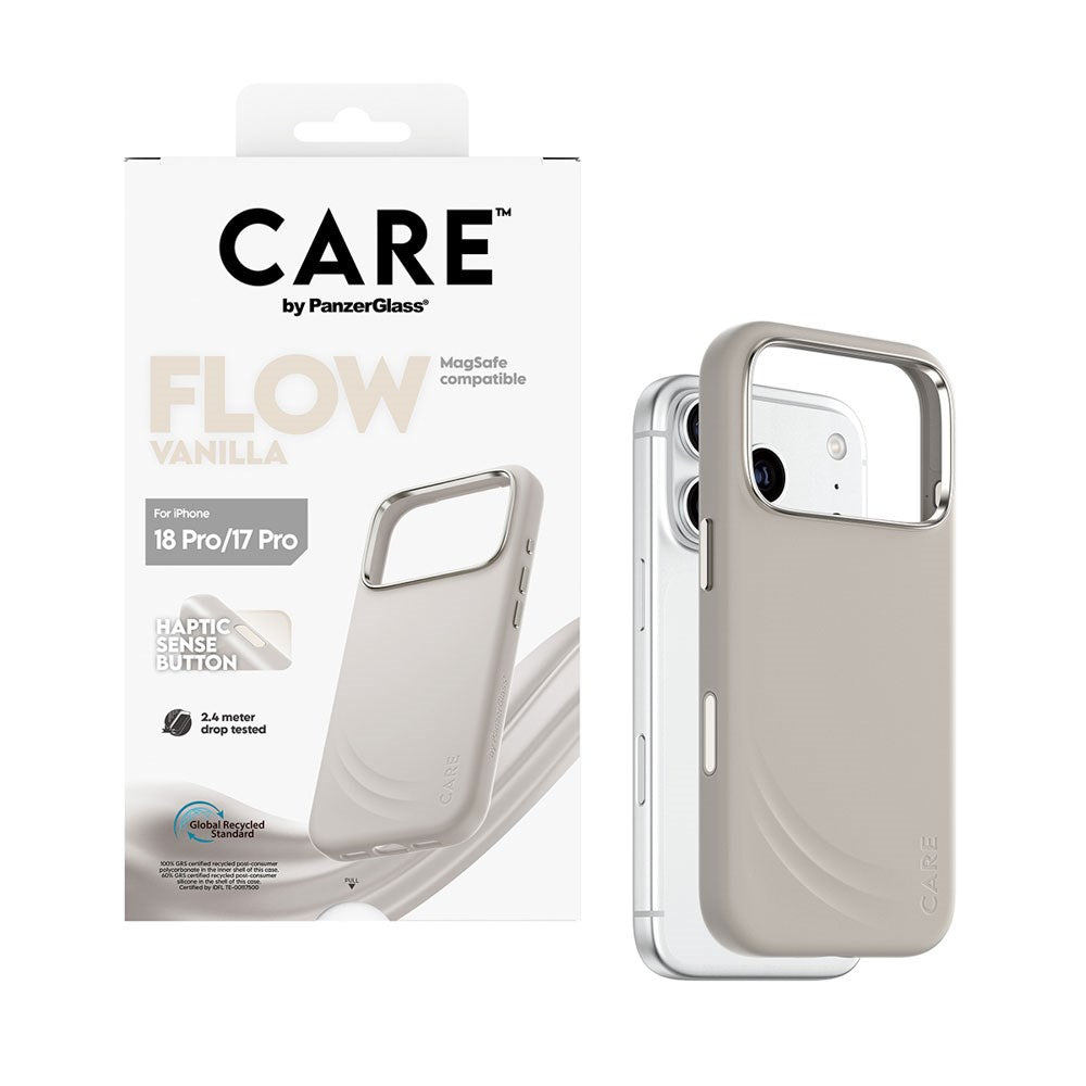 iPhone 18 Pro / 17 Pro CARE by PanzerGlass Feature Flow Mobil Cover - MagSafe Kompatibel - Vanilla