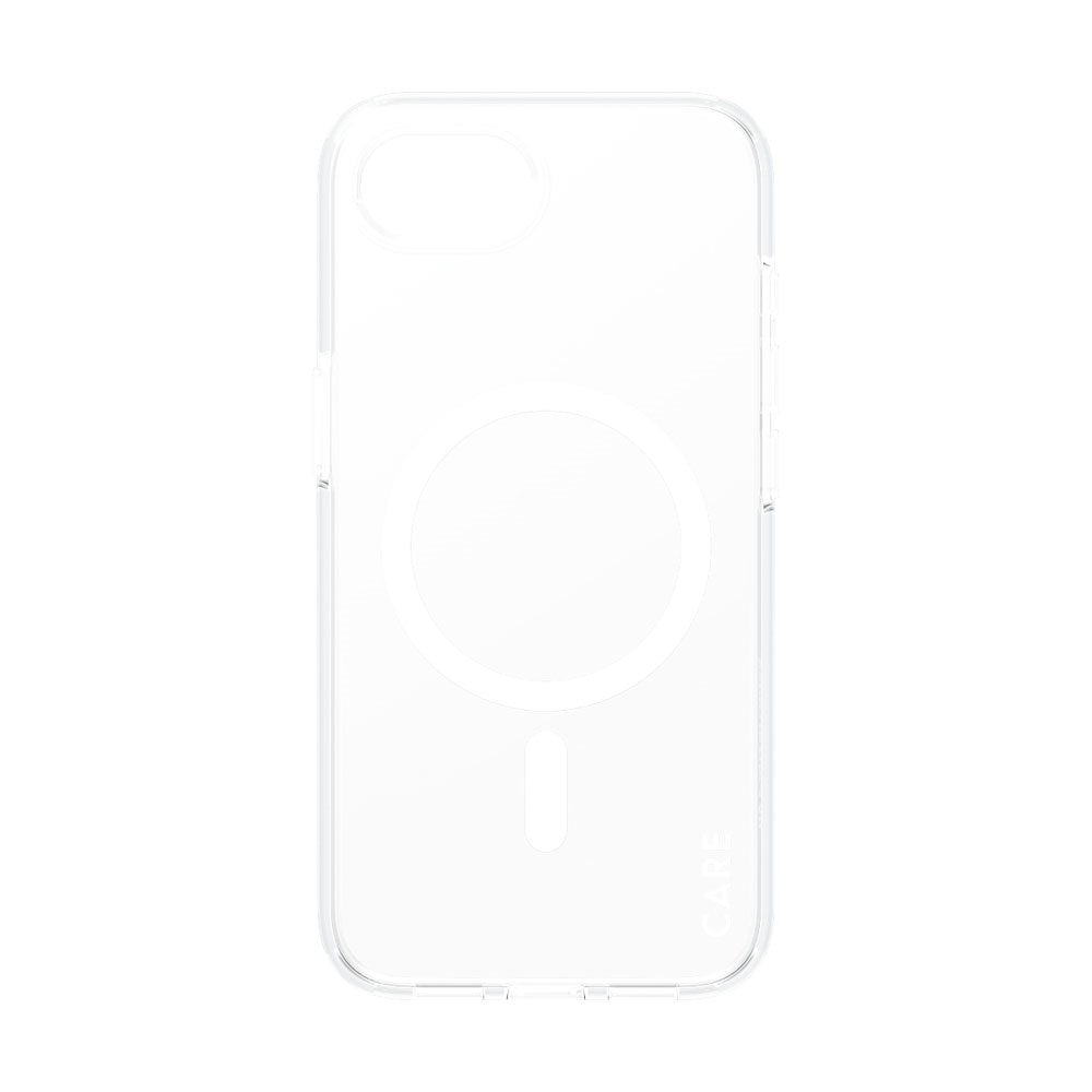 CARE By PanzerGlass iPhone 16e 3-i-1 FLAGSHIP MagSafe Bundle - Skærmbeskyttelse (UWF) / Bagsidecover / Kamerabeskyttelse - Gennemsigtig / Hvid