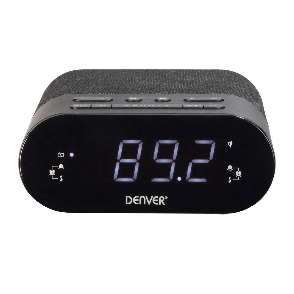 Denver CRQ-107 Radio m. Indbygget Trådløs Opladning & Bluetooth - Sort