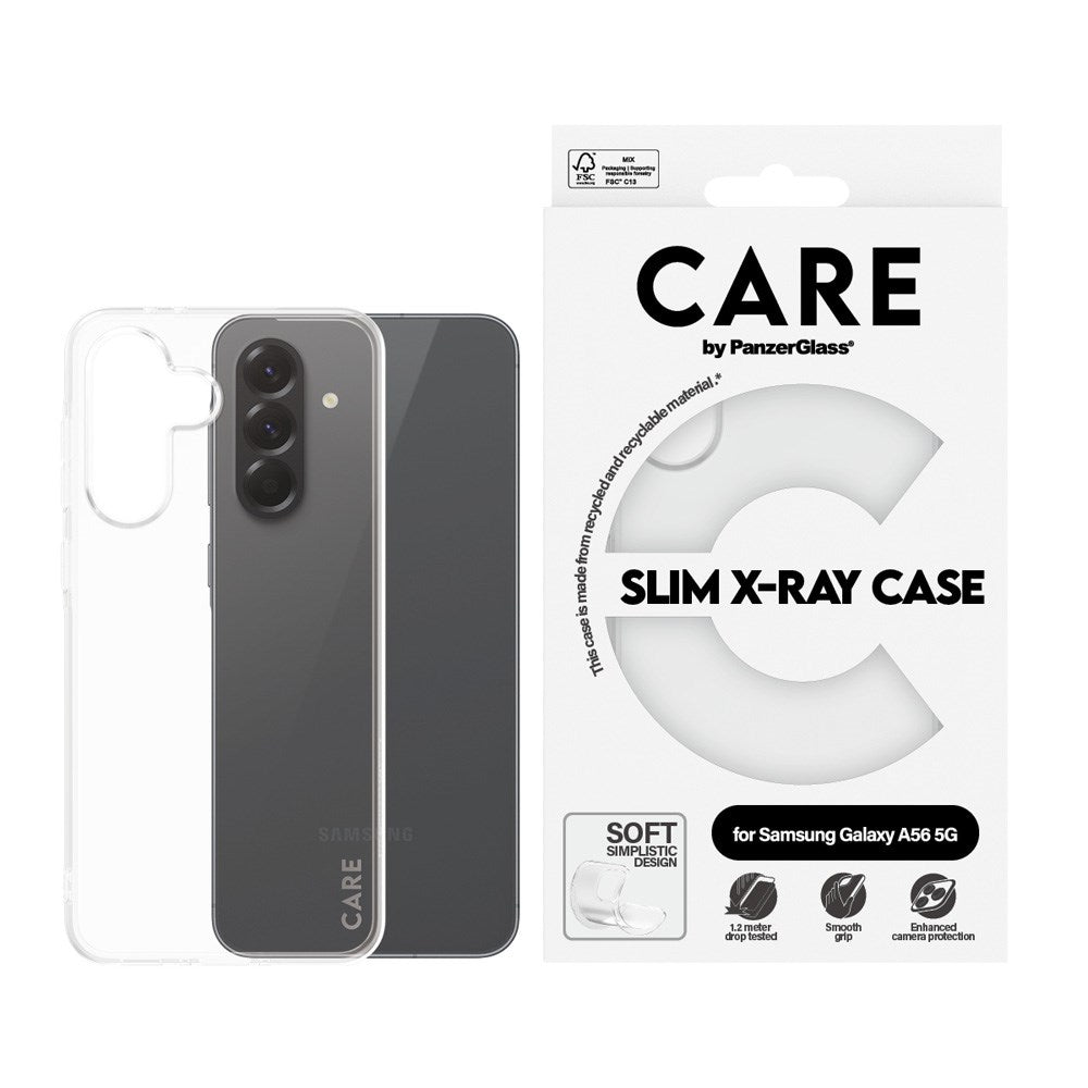 CARE by PanzerGlass Samsung Galaxy A56 (5G) FASHION X-Ray Soft Basic Bagside Cover - Transparent