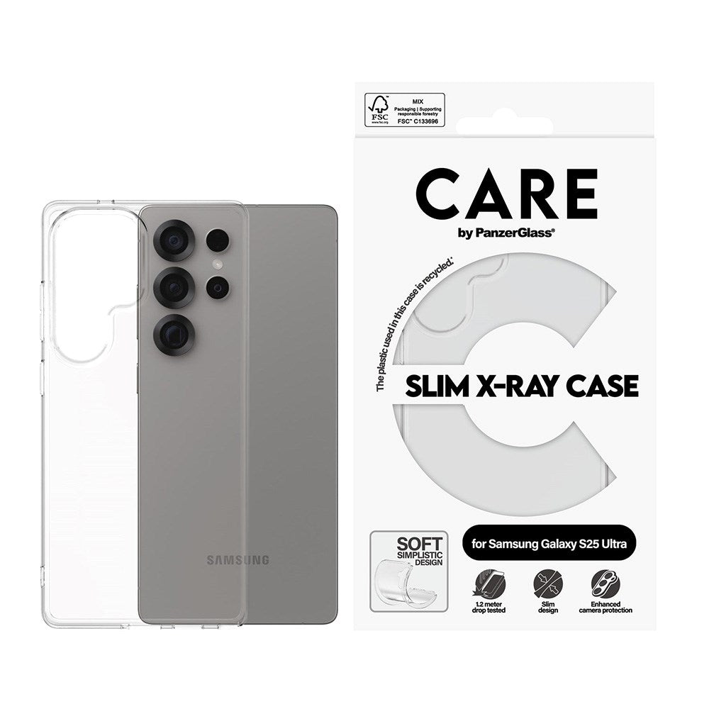 CARE by PanzerGlass Samsung Galaxy S25 Ultra FASHION X-Ray Soft Basic Bagside Cover - Transparent