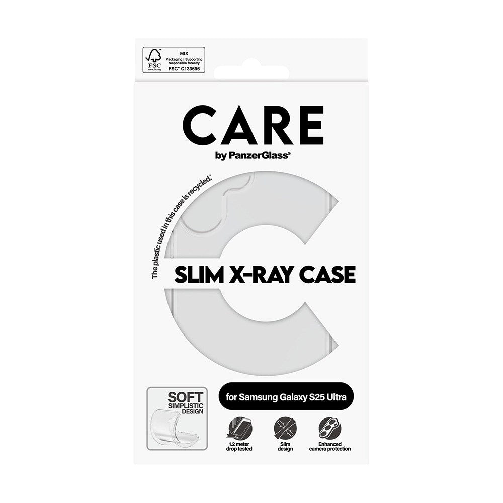 CARE by PanzerGlass Samsung Galaxy S25 Ultra FASHION X-Ray Soft Basic Bagside Cover - Transparent