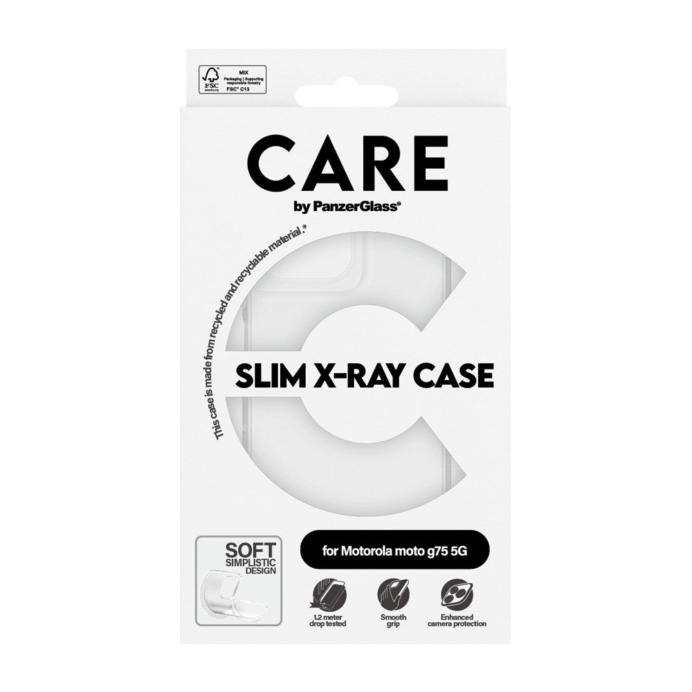 CARE by PanzerGlass Motorola Moto G75 (5G) FASHION X-Ray Soft Basic Bagside Cover - Transparent
