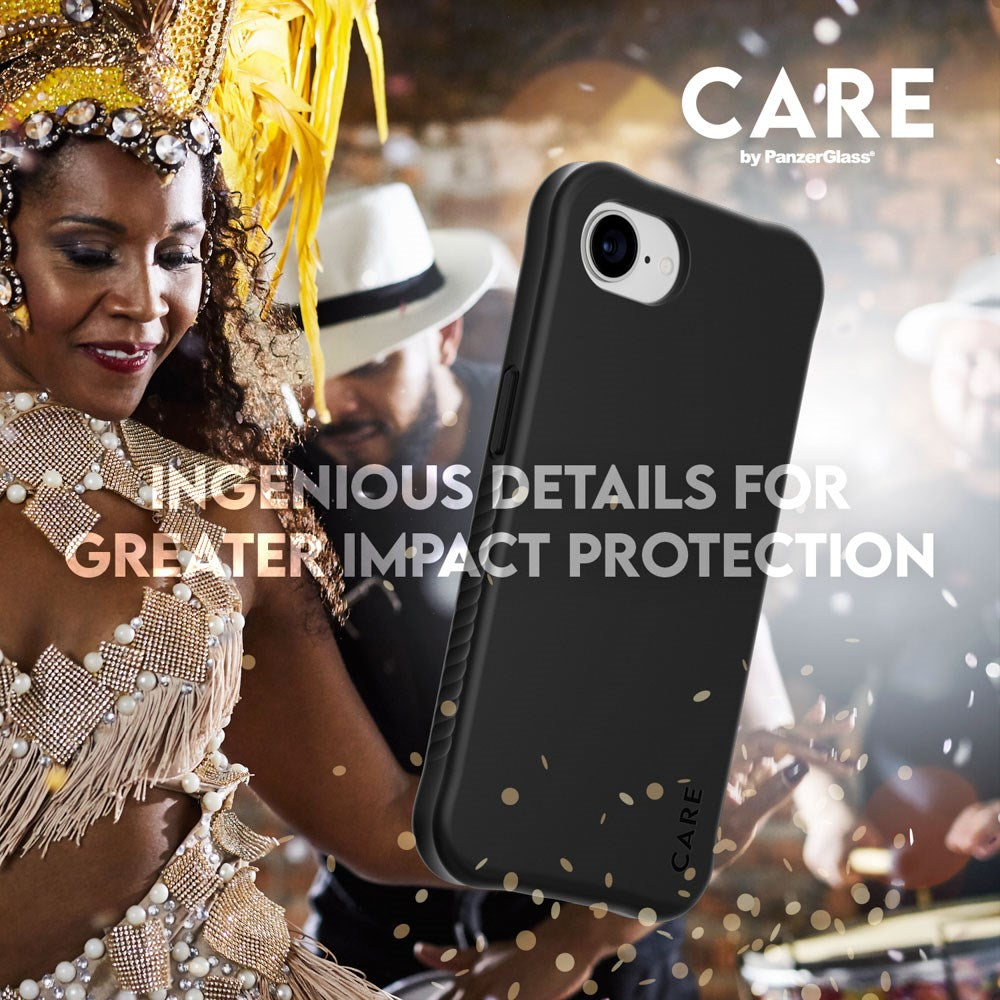 iPhone 16e CARE by PanzerGlass Fashionable Samba Cover - MagSafe Kompatibel - Sort