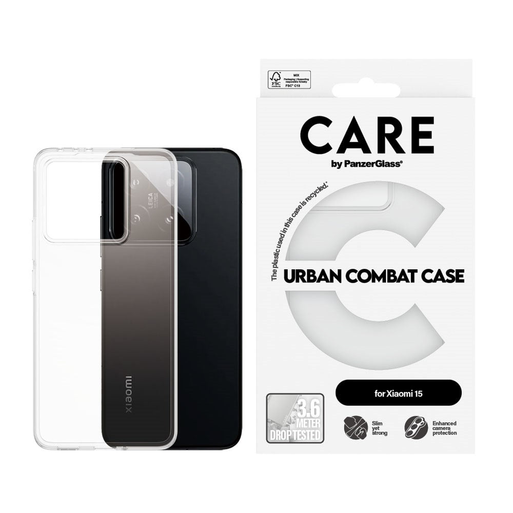 CARE by PanzerGlass Xiaomi 15 FLAGSHIP Urban Combat Cover - Transparent