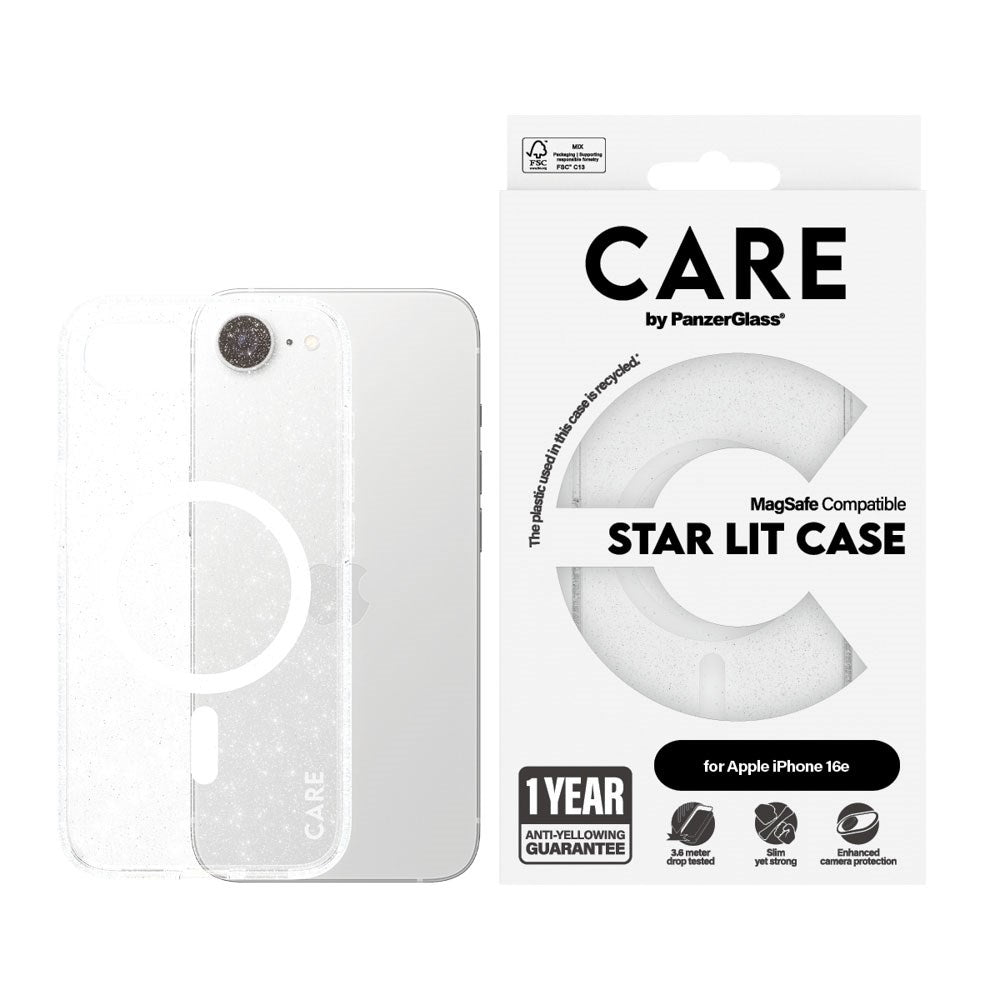 CARE by PanzerGlass iPhone 16e FLAGSHIP Urban Combat Cover - MagSafe Kompatibel - Star Lit / White