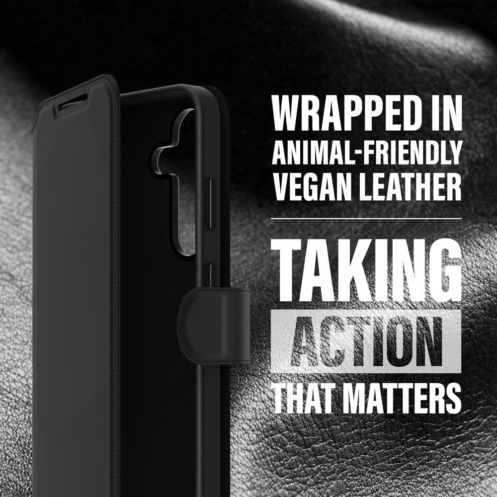 CARE by PanzerGlass Samsung Galaxy S25+ (Plus) Feature Tango 2-in-1 Flip Cover m. Pung - Qi Kompatibel - Sort