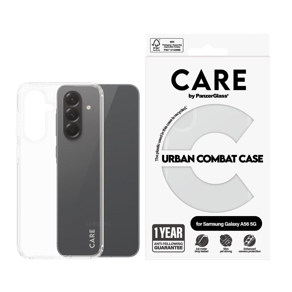CARE by PanzerGlass Samsung Galaxy A56 (5G) FLAGSHIP Urban Combat Cover - Gennemsigtig
