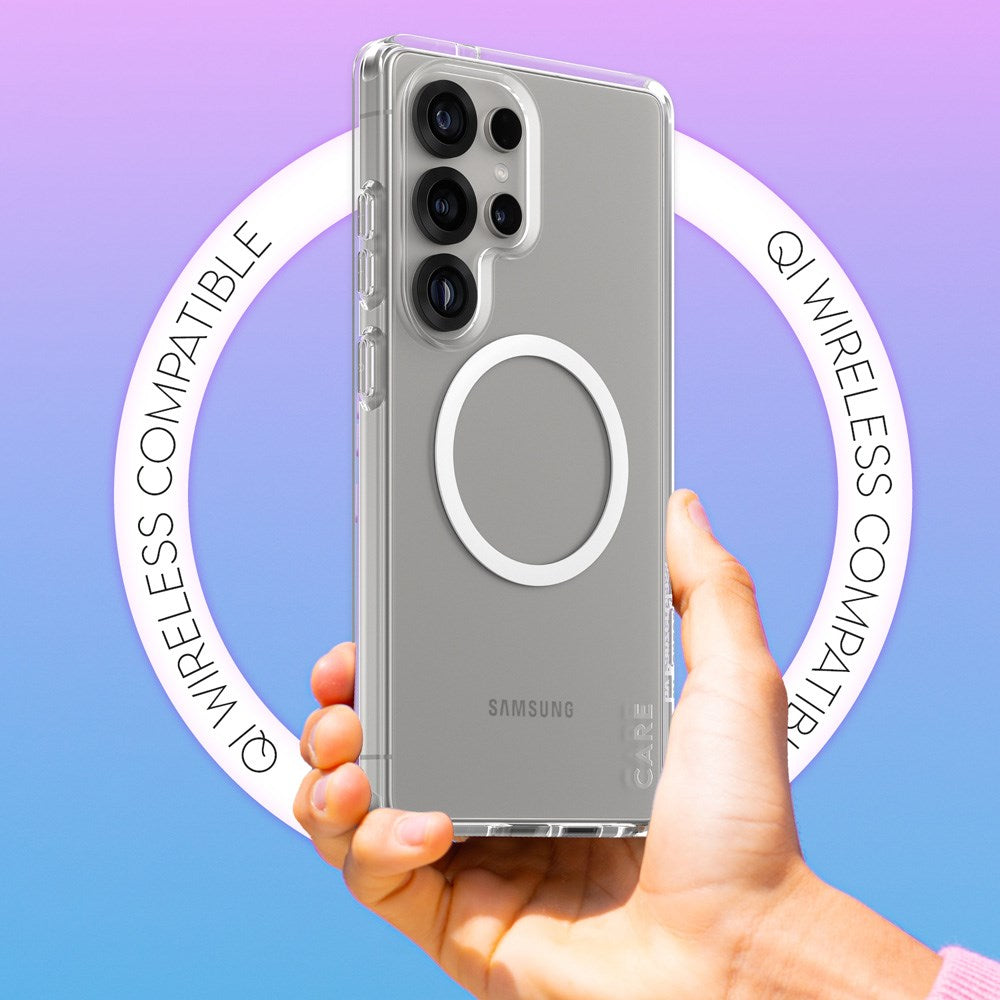 CARE by PanzerGlass Samsung Galaxy S25 Ultra FLAGSHIP Urban Combat Cover - Qi Kompatibel - Gennemsigtig / White